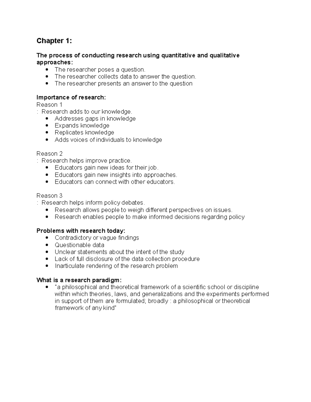 quantitative research chapter 1 and 2