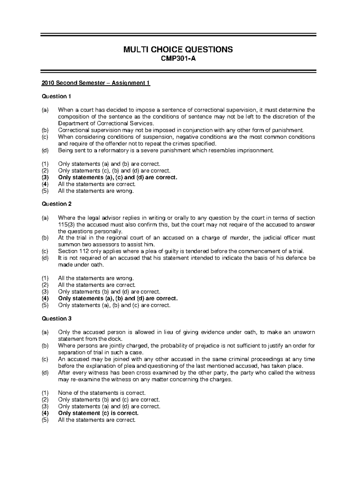 MCQ 2011 - Multiple Choice questions collections - MULTI CHOICE ...