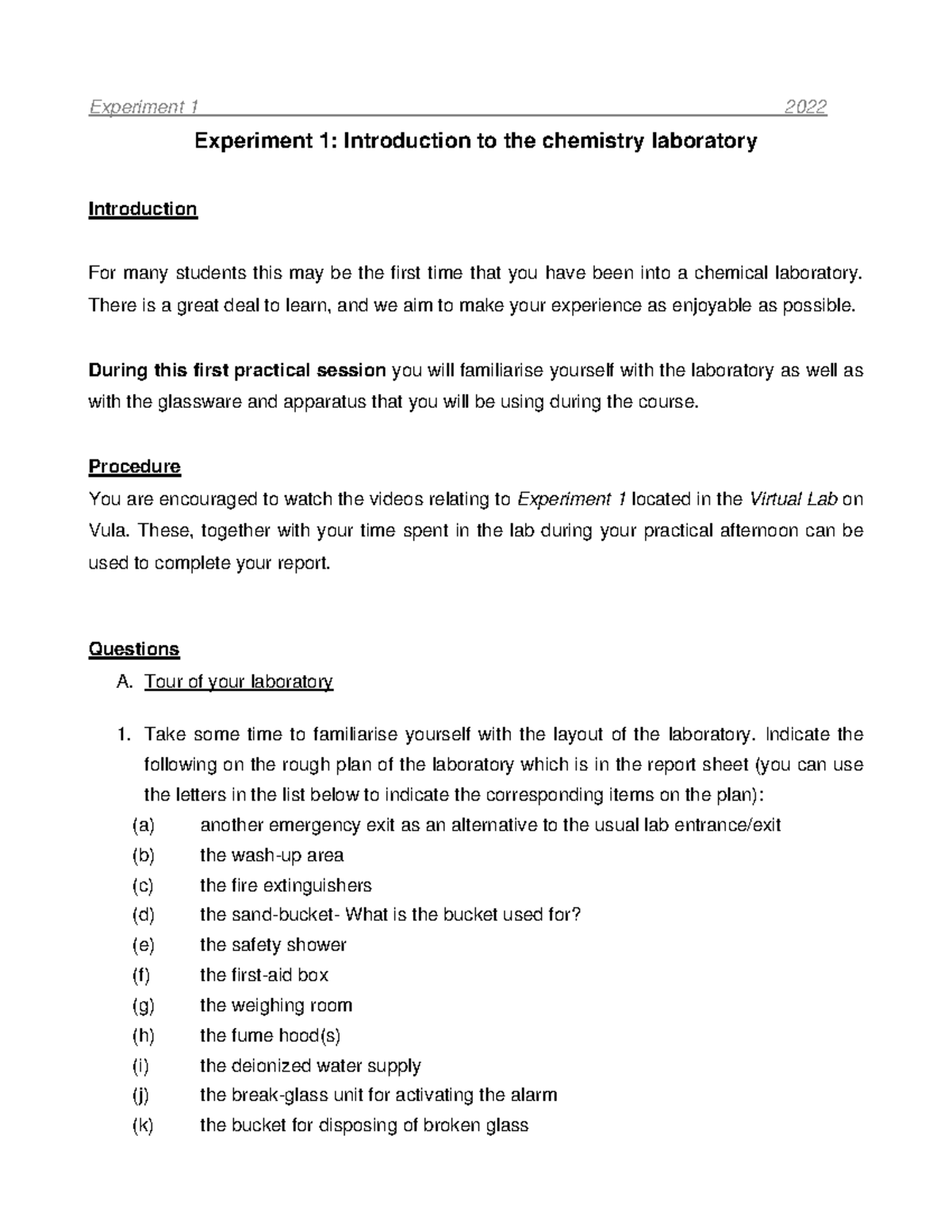 CEM1000W+Experiment+1+Protocol+2022 - Experiment 1 2022 Experiment 1 ...