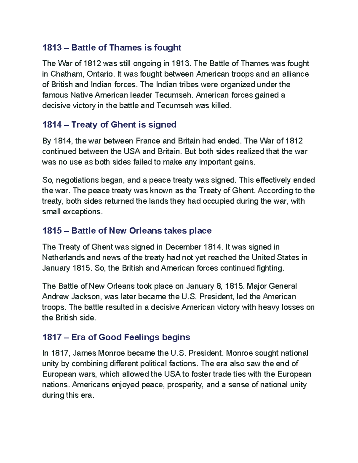 1813 - Battle of Thames is fought - 1813 - Battle of Thames is fought ...