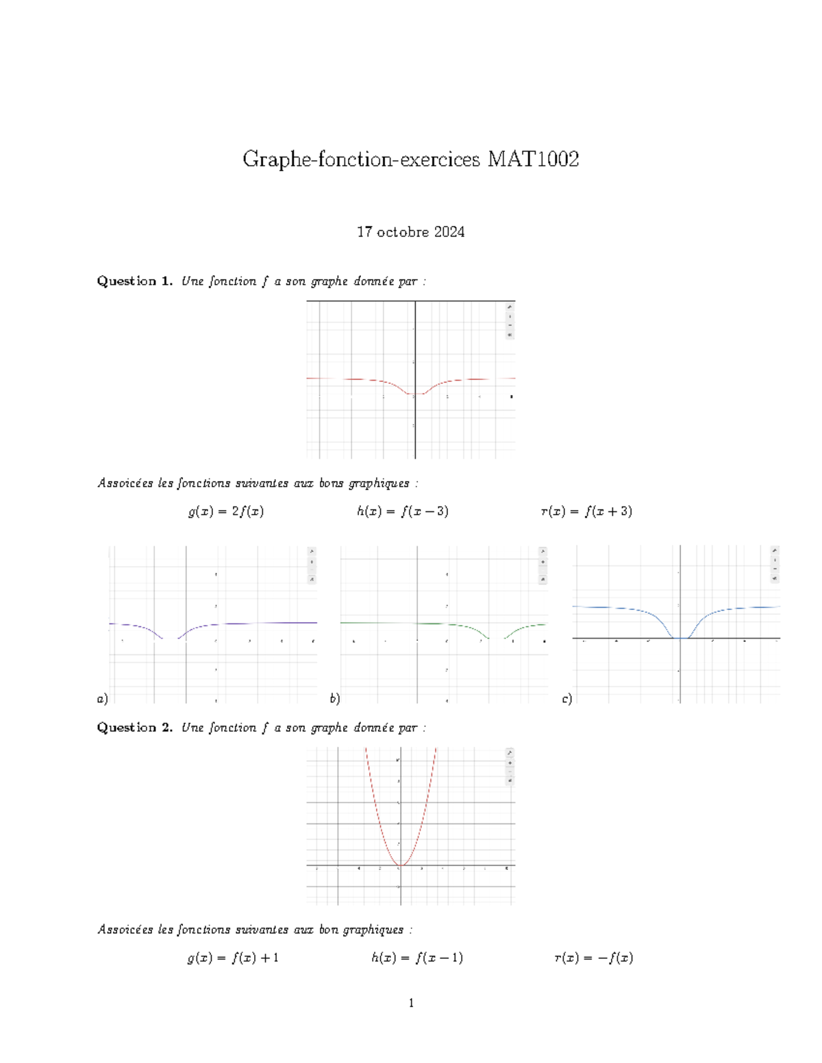 Graphes-exo - exercice sur les graphs - Graphe-fonction-exercices MAT ...