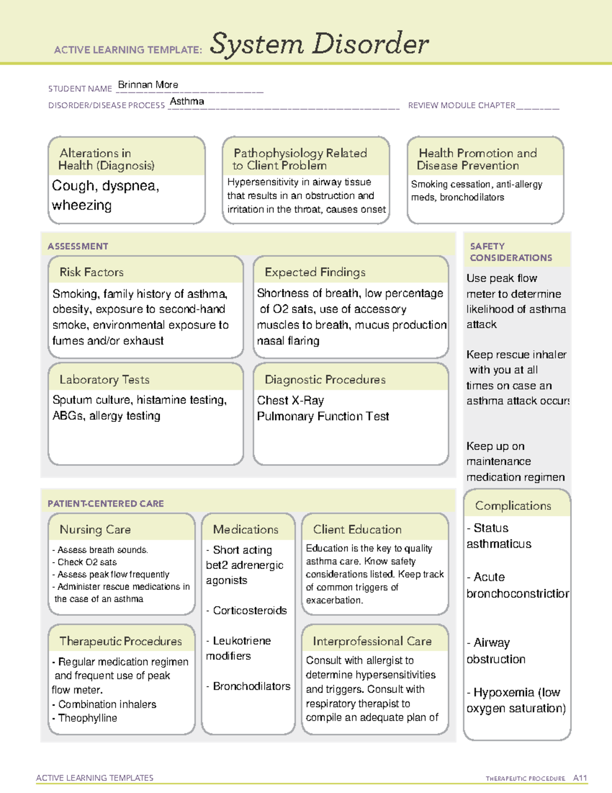 Asthma Active Learning Template - ACTIVE LEARNING TEMPLATES THERAPEUTIC ...