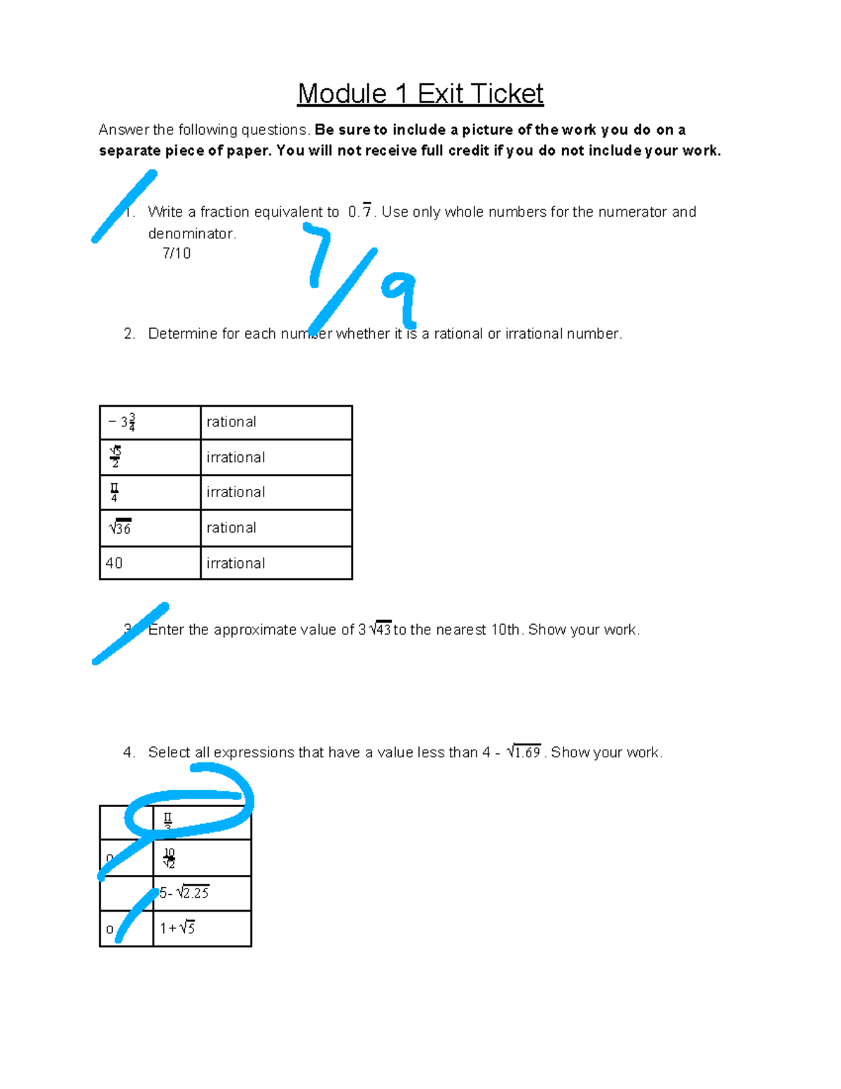 Edited Beau Hudson Module 1 Exit Ticket Module 1 Exit Ticket