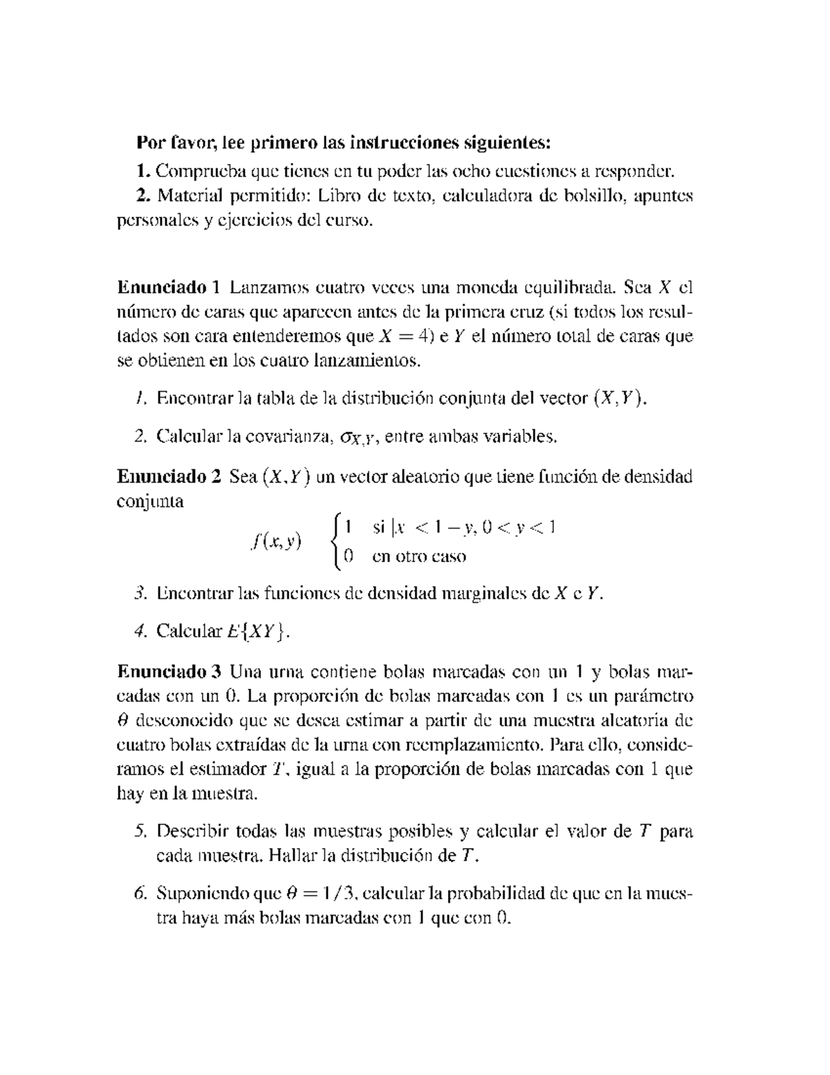 Examen Septiembre 2017 Tipo B - Estadística - Studocu