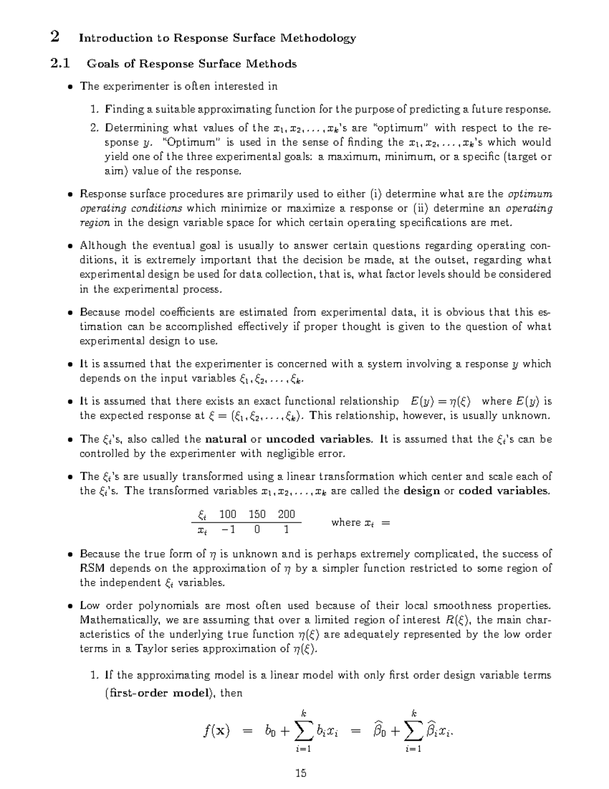 STAT578 2014-2015 Lecture Notes 2 - Introduction to RSM - 2 ...