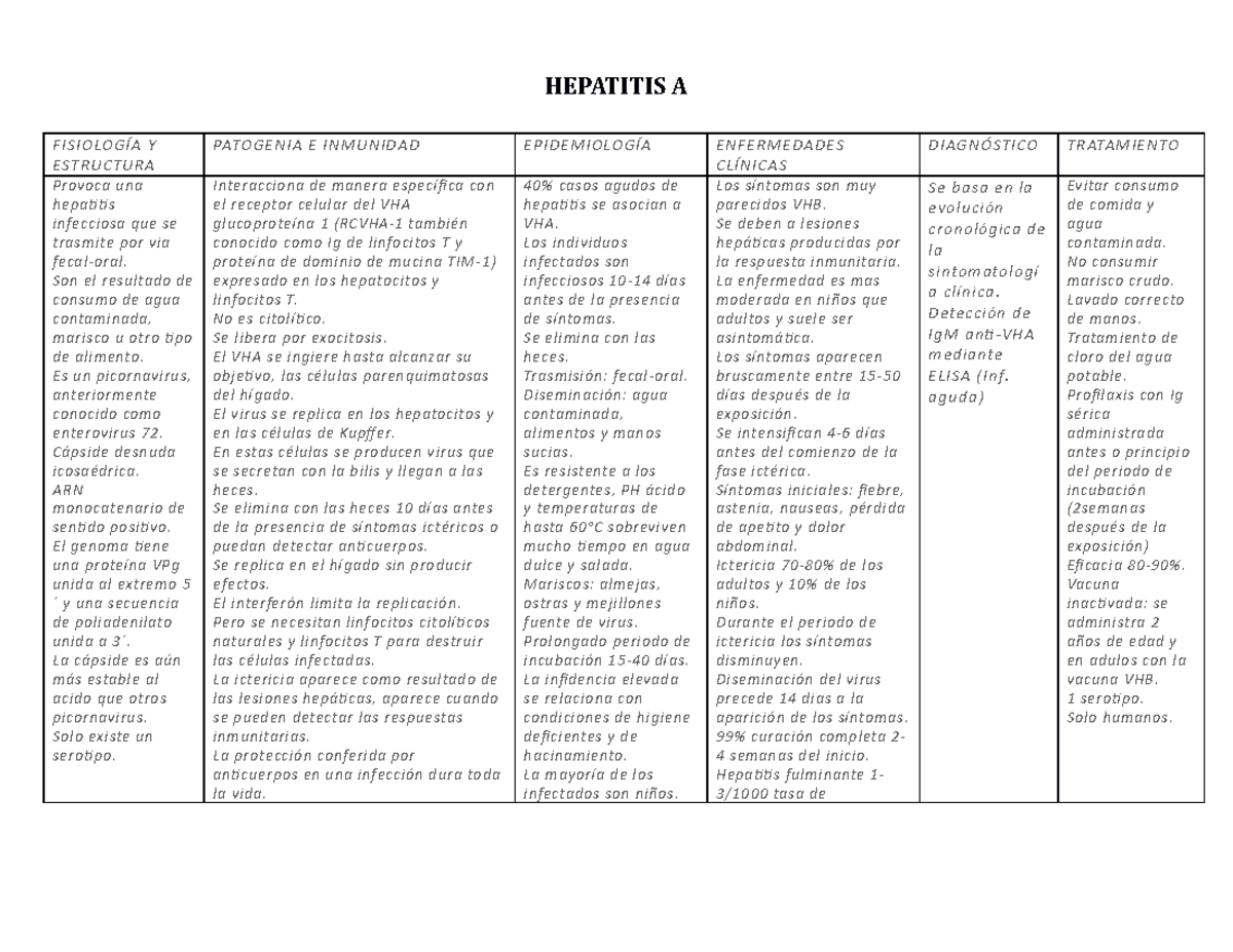 Microbiologia Hepatitis A Uvc Studocu