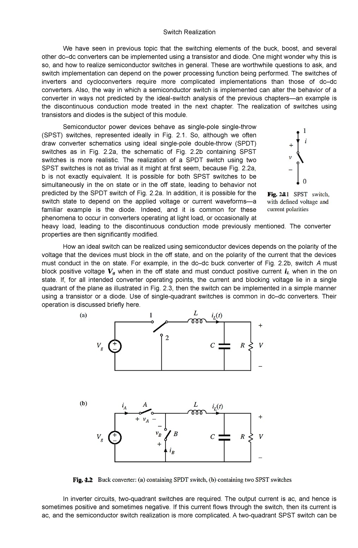 homework assignment 1 switch realization