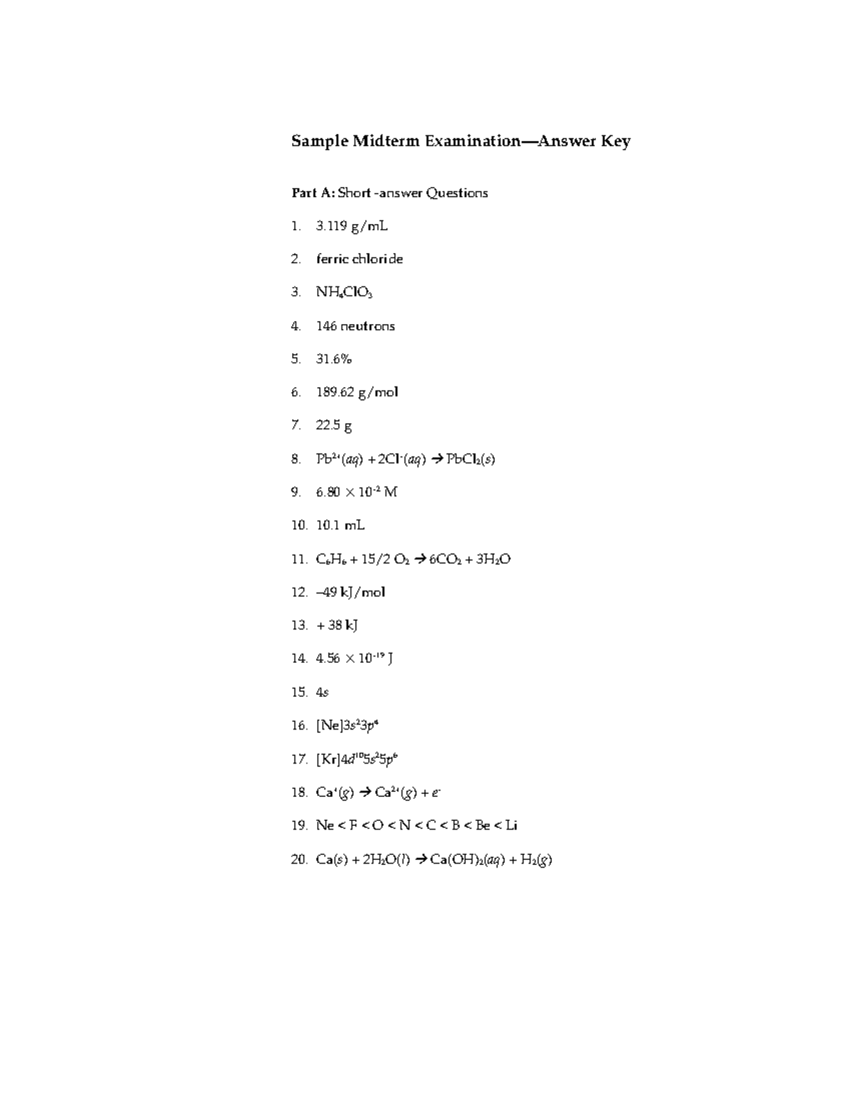 Midterm, Answers Winter 2020 - Sample Midterm Examination—Answer Key ...