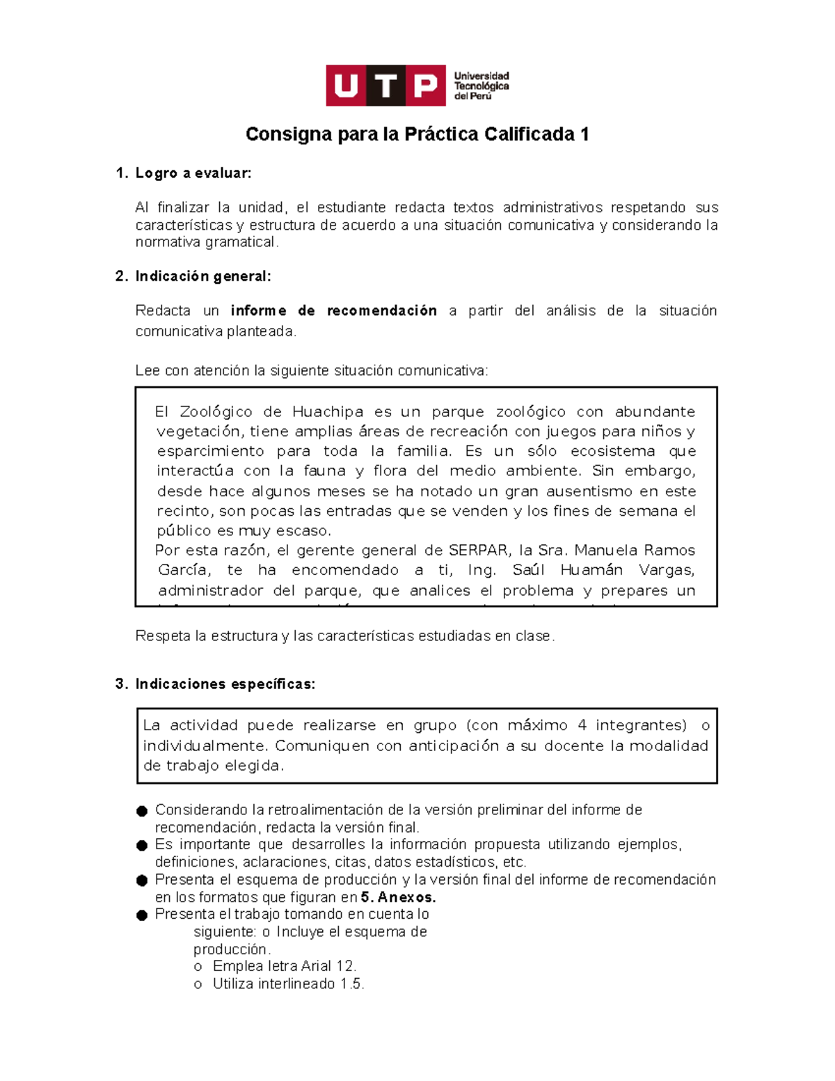 GC A16E PC1Consigna 23C2A - Consigna Para La Práctica Calificada 1 1 ...