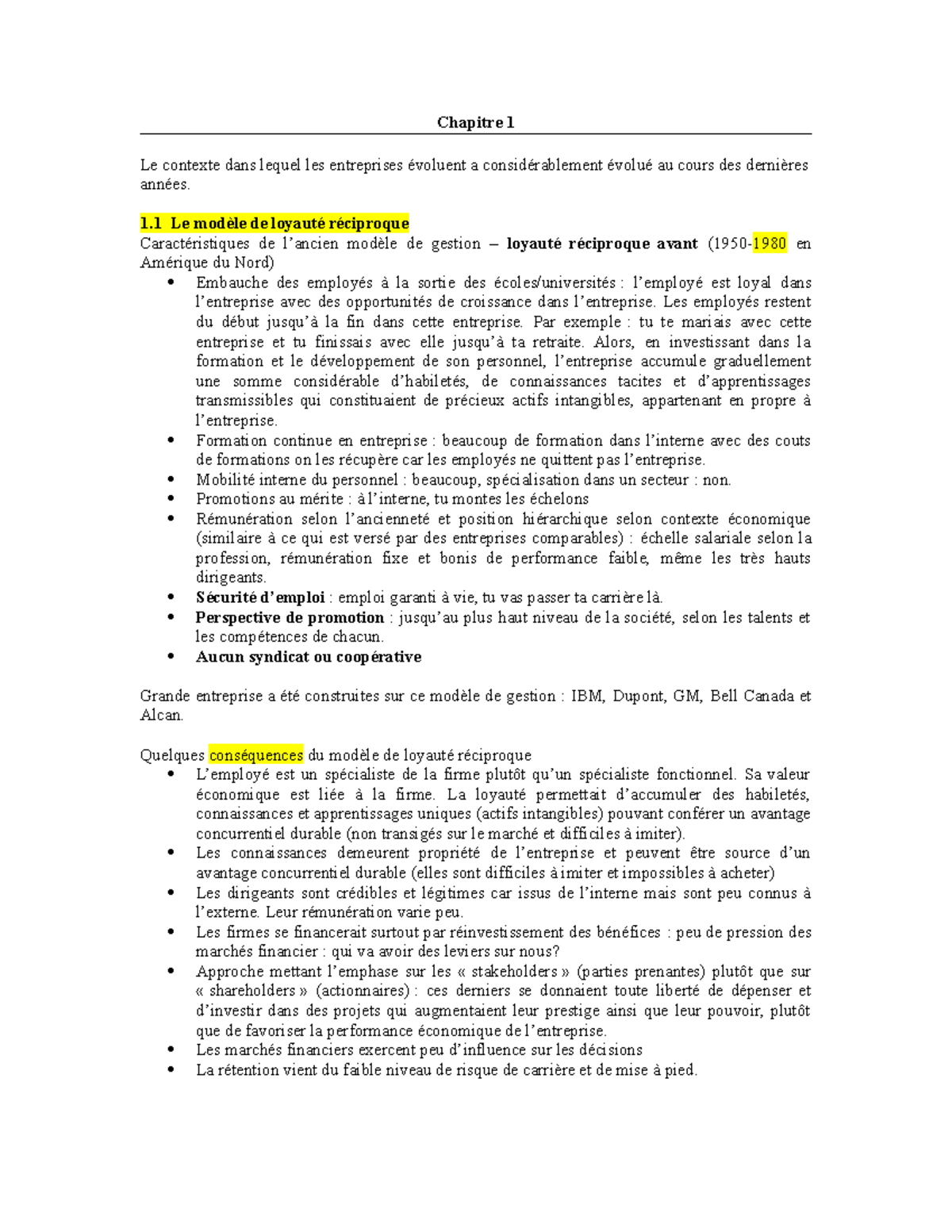 Chapitre 1 - Notes De Cours 1 - Chapitre 1 Le Contexte Dans Lequel Les ...