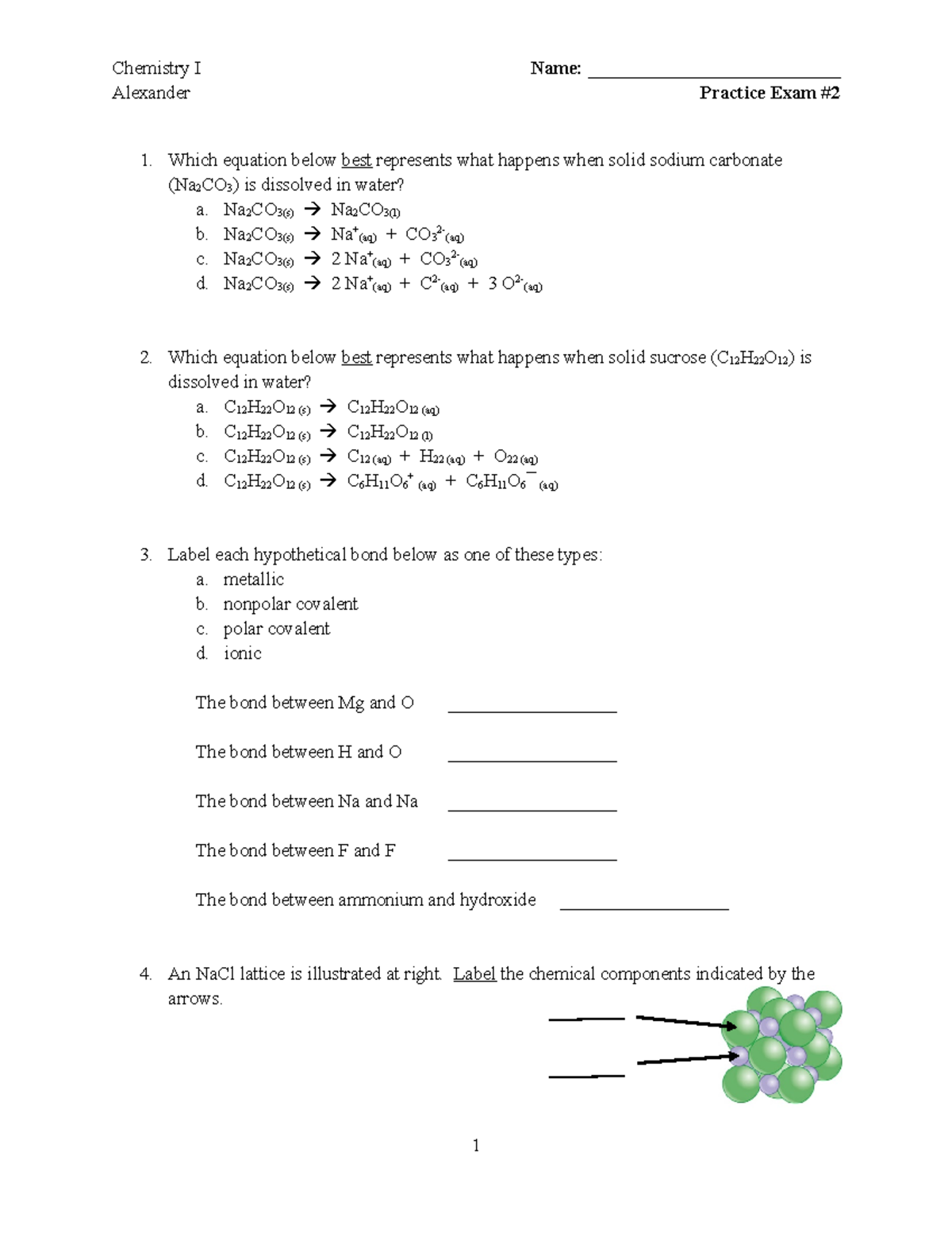 Practice Exam #2 Fall 2021 - Ch 200 - Studocu