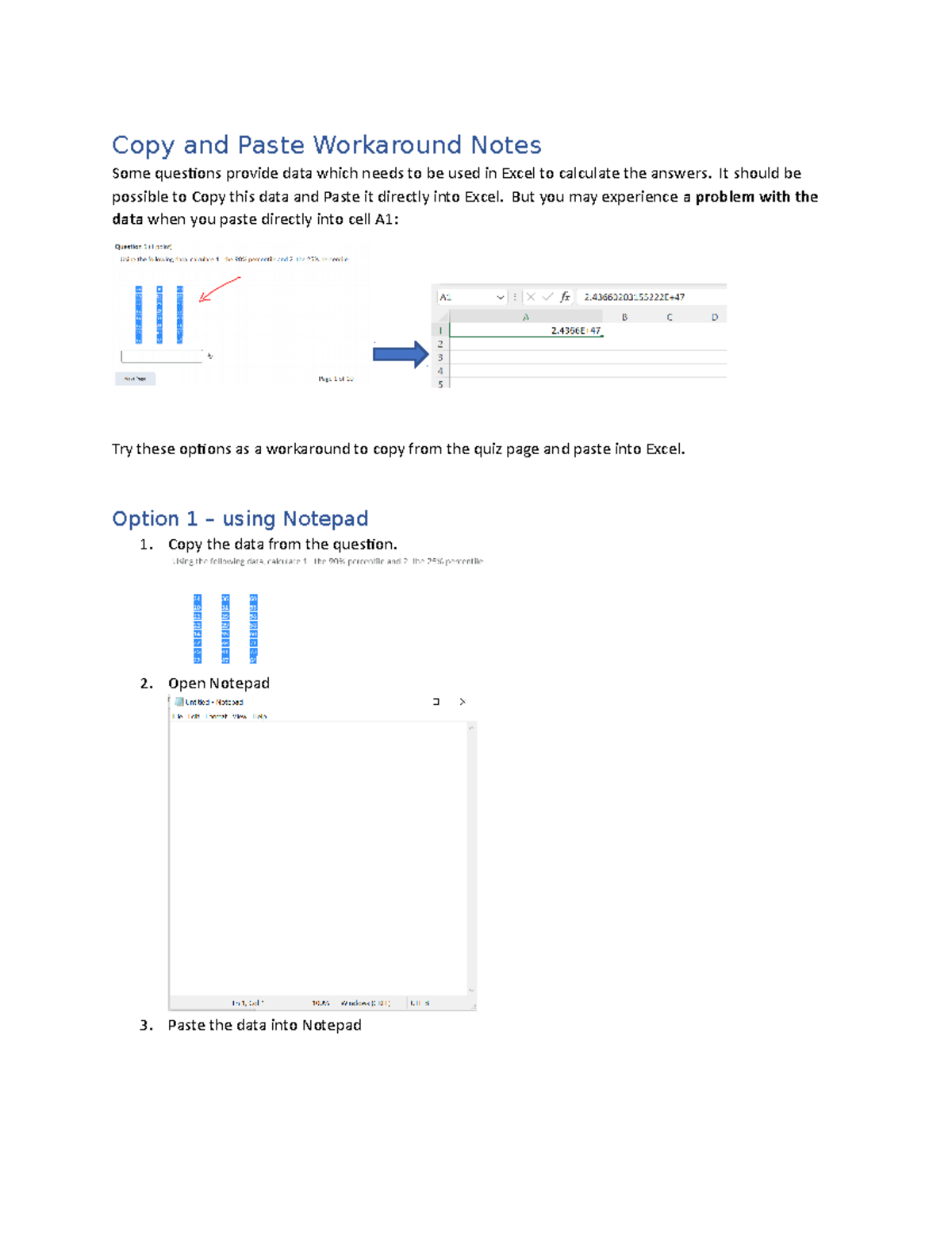 Workaround notes on copy paste - Copy and Paste Workaround Notes Some ...