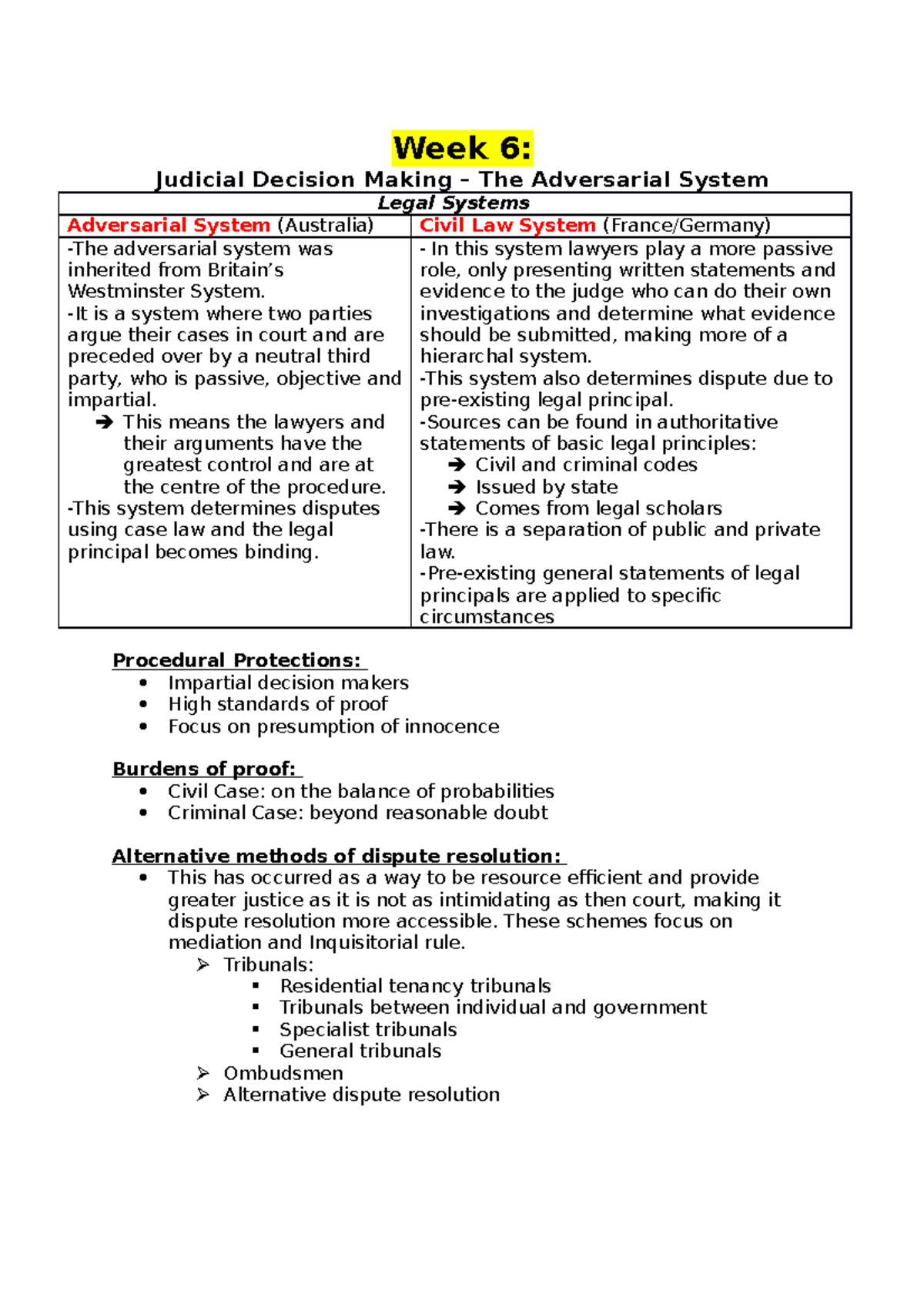 Judicial Decision Making - Foundations Of Law LLB1100 - Week 6 ...