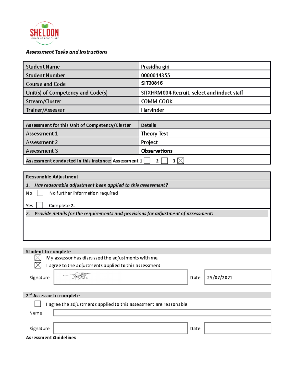 0000014355 prasidhagiri Sitxhrm 004 Assessment 3 -Observations ...