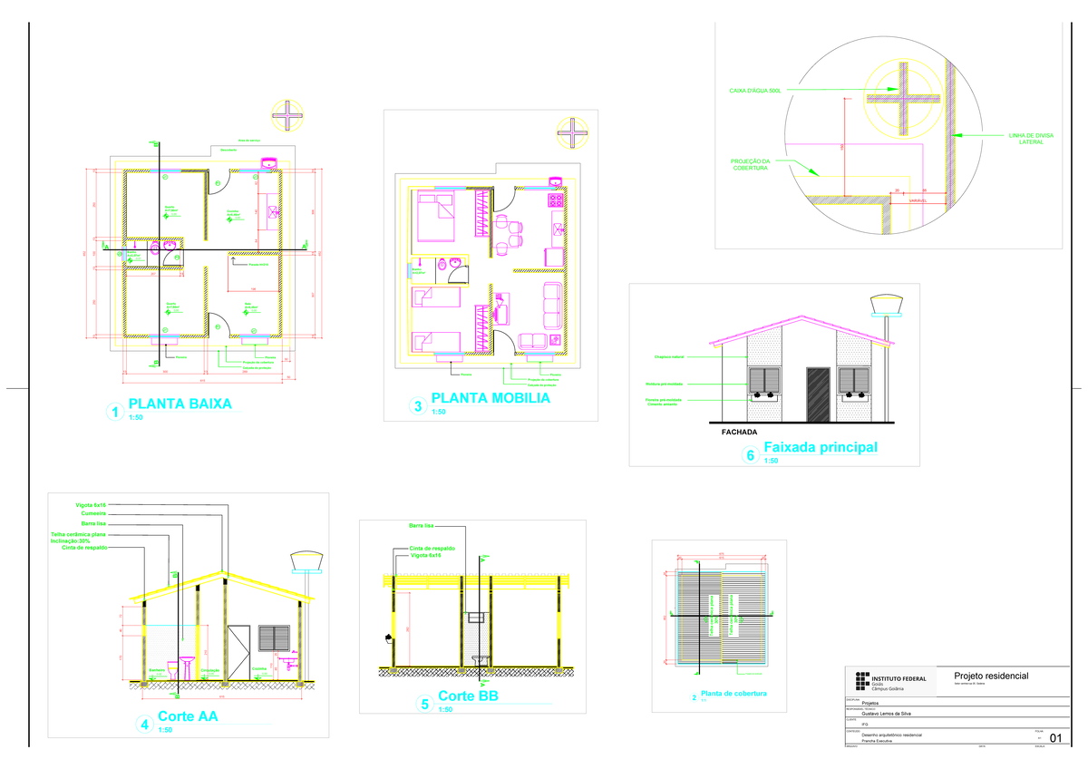 Prancha plotada - Plotagem - Cozinha A=8,45m² Sala A=8,45m² Quarto A=7 ...