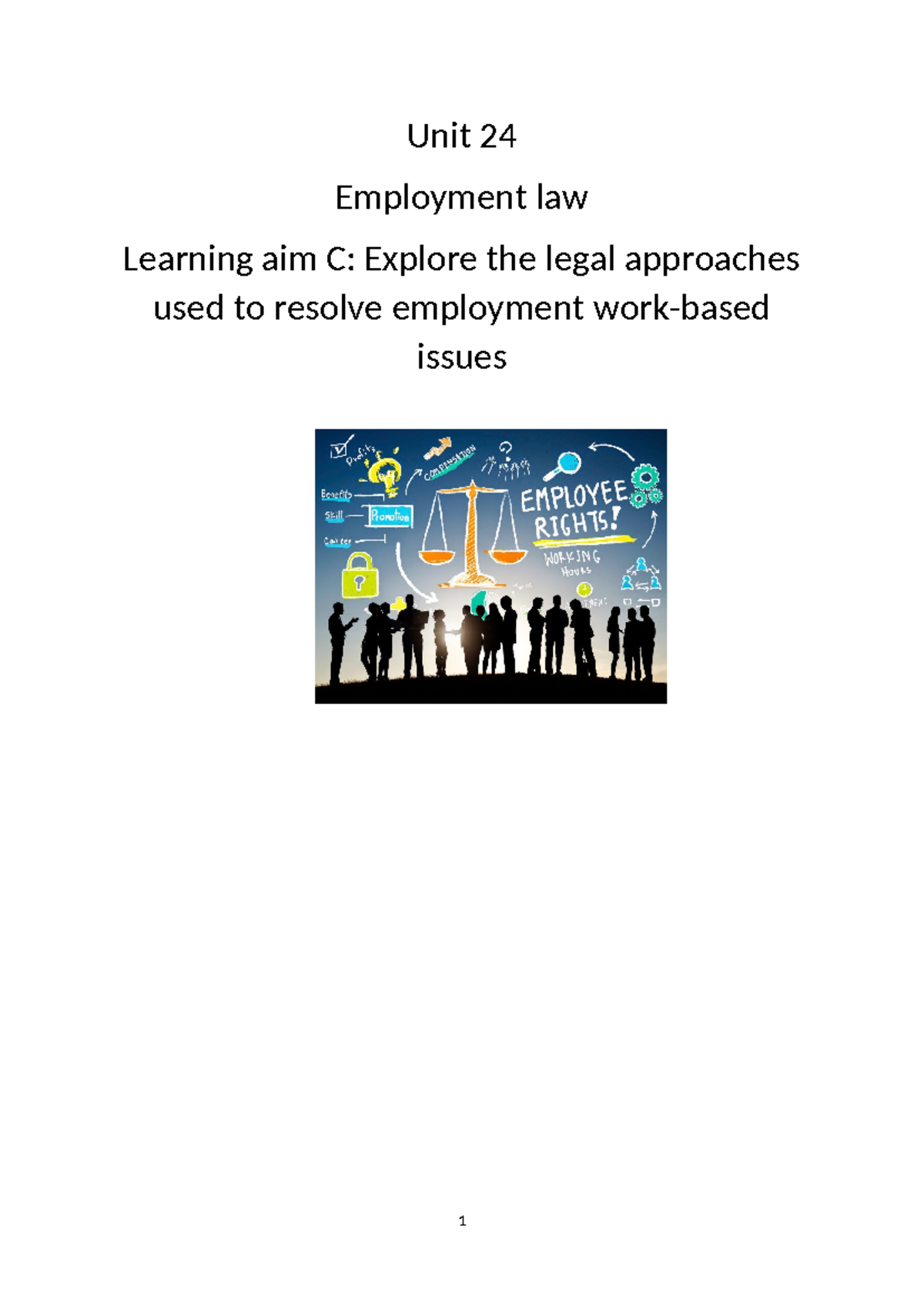 unit 24 employment law assignment 2