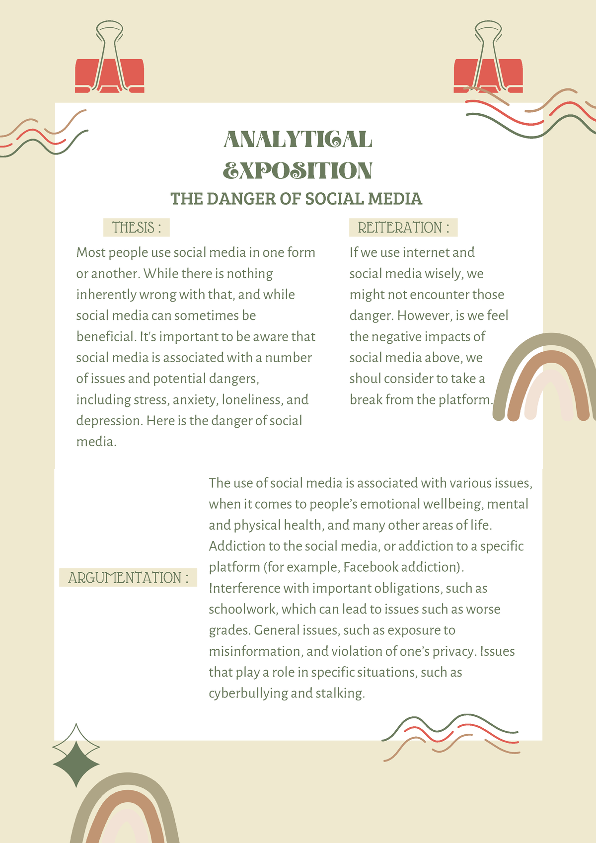 thesis analytical exposition