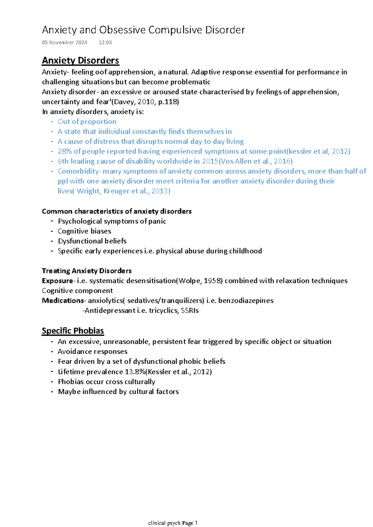 Anxiety and Obsessive Compulsive Disorder - Anxiety Disorders Anxiety ...