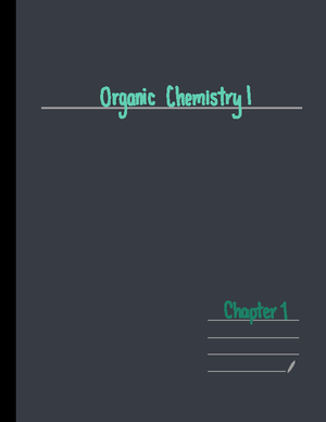 Organic Chemistry Chapter 1 - Organic Chemistry 1 Chapter I Chapter 1 ...