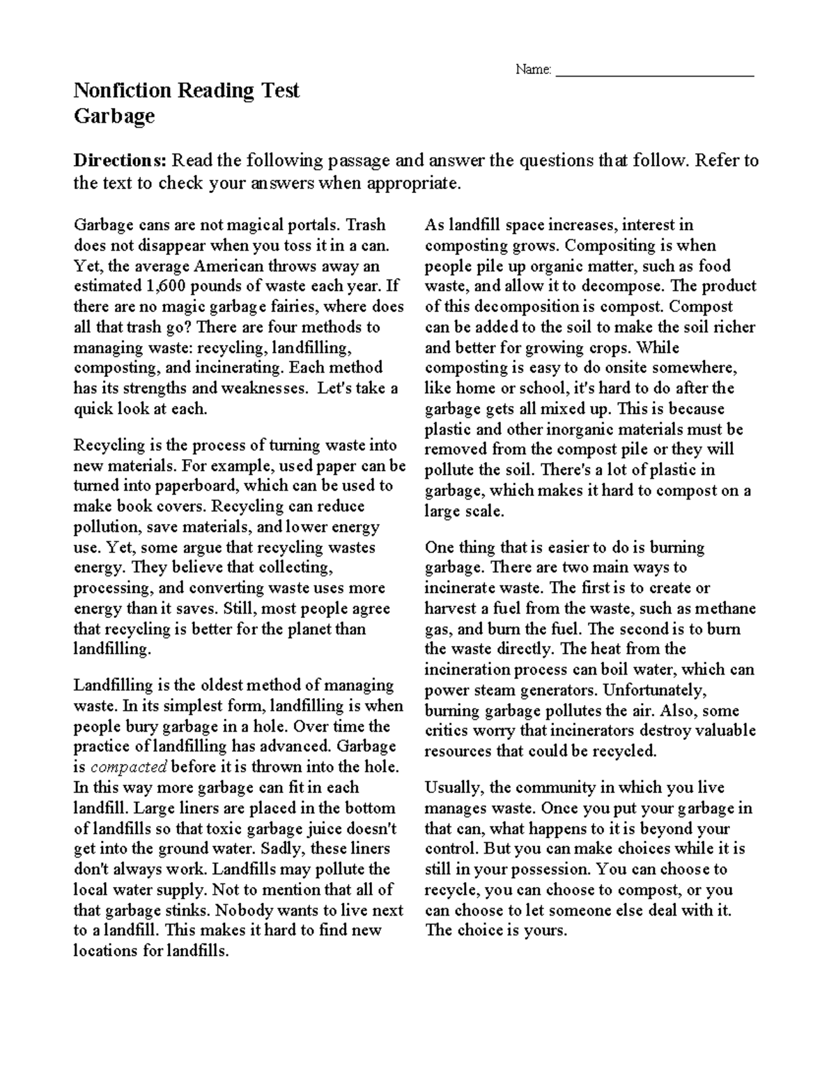 7th Grade Reading 3 - Notes - Name ...