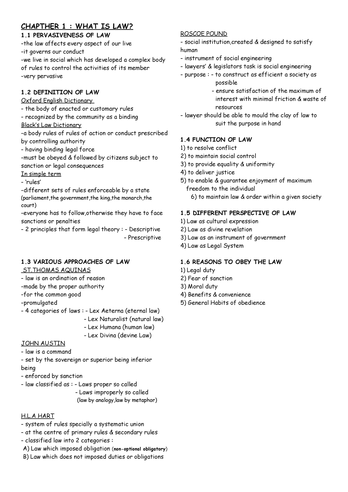 chapther-1-law034-what-is-law-notes-chapther-1-what-is-law-1