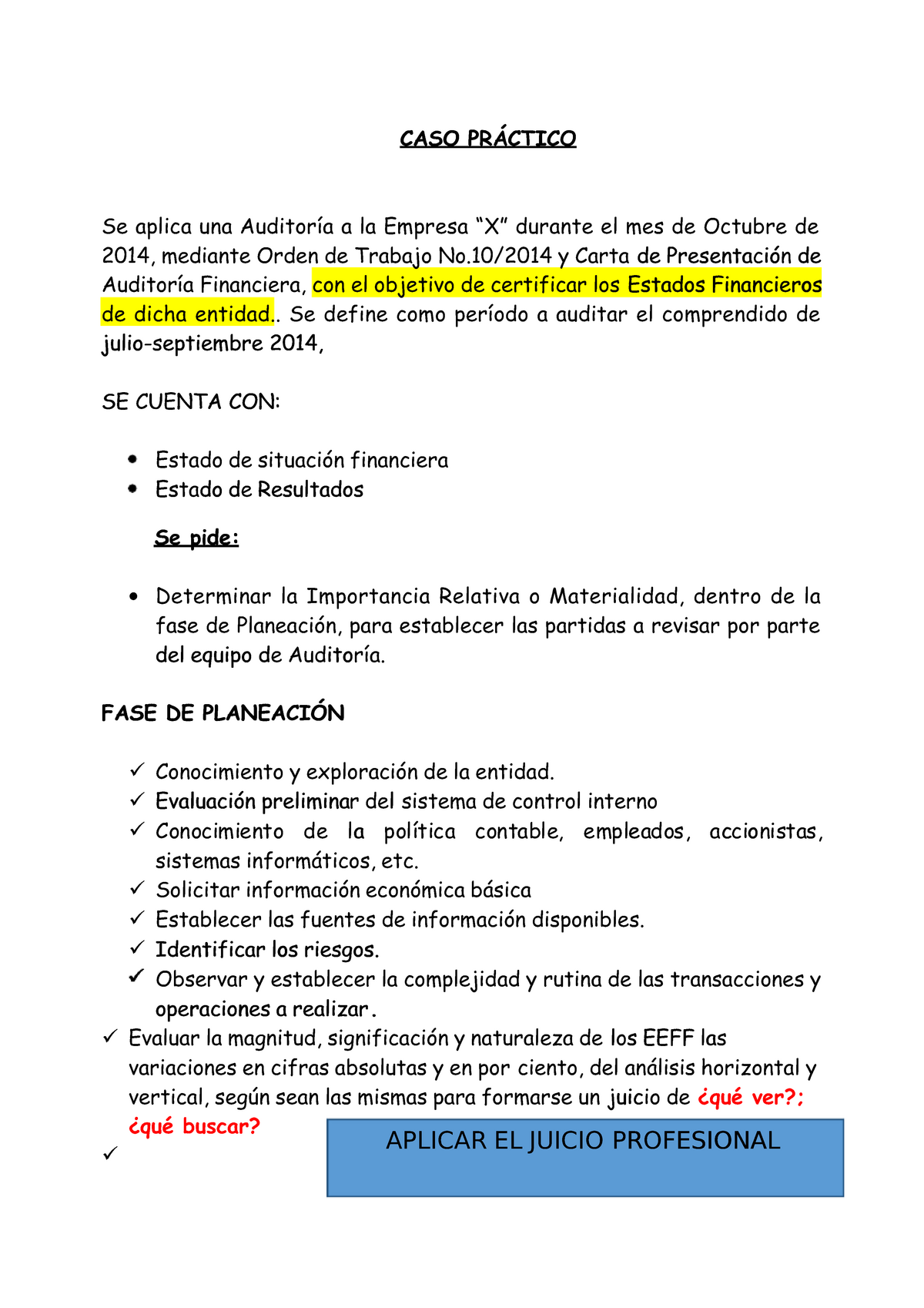 Pdf Caso Practico De La Nia 320 Compress Caso PrÁcticocaso PrÁctico Se Aplica Una Auditoría A 6144