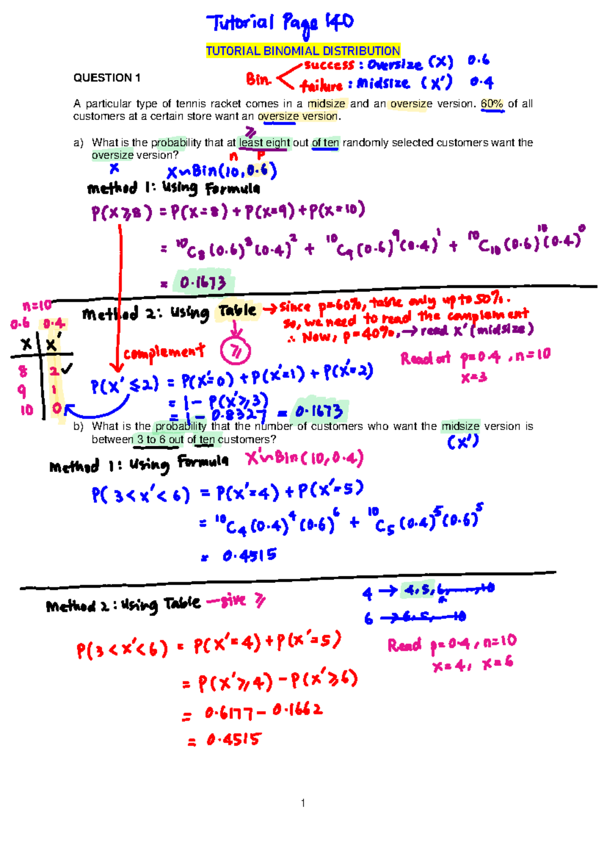 Tutorial Binomial Distribution - TUTORIAL BINOMIAL DISTRIBUTION ...