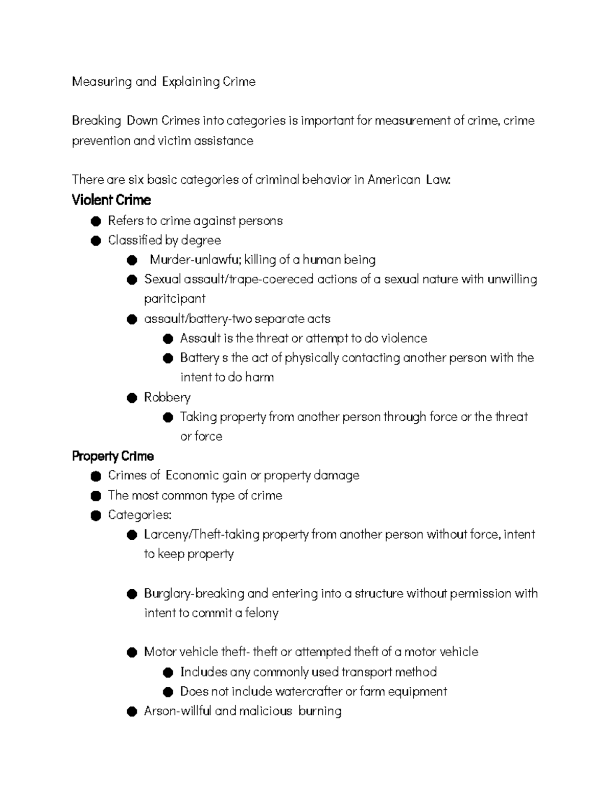 Criminal Justice Chapter 2 - Measuring And Explaining Crime Breaking ...