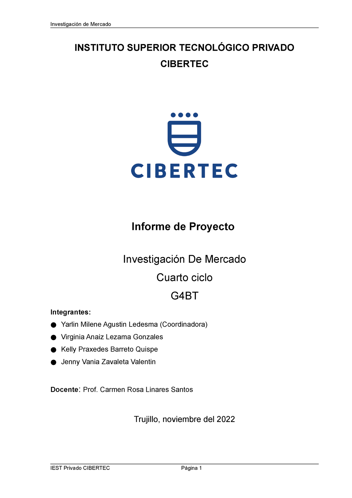 Proyecto-Investigacion De Mercado Grupo 02 Agustin Ledesma Yarlin ...