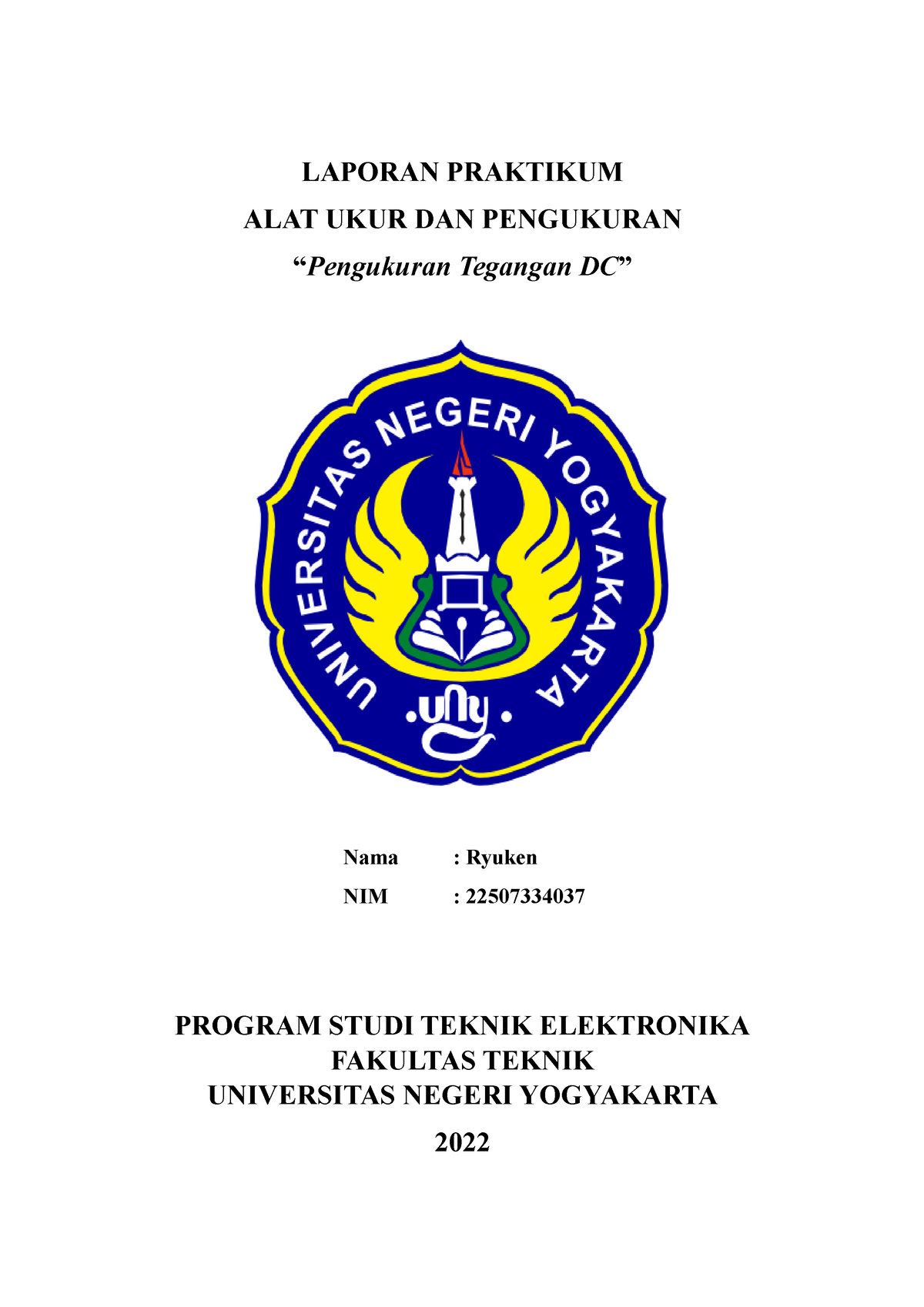 Laporan Individu Jobsheet 3 Pengukuran Tegangan DC - LAPORAN PRAKTIKUM ...