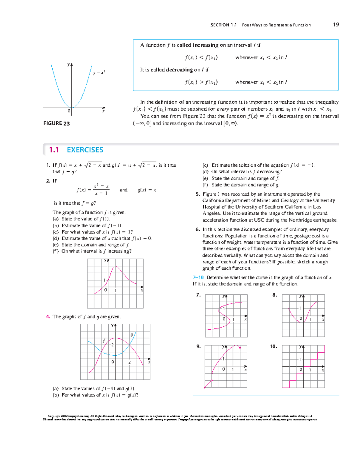 HOmework - home work - SECTION 1 Four Ways to Represent a Function 19 A ...