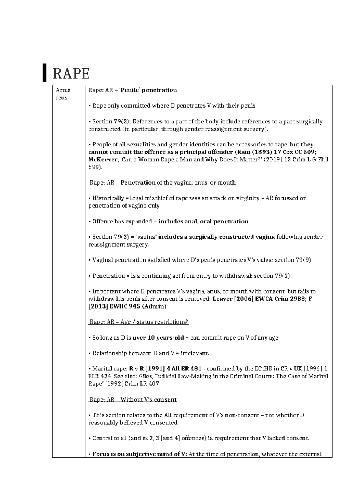 Rape - • People of all sexualities and gender identities can be ...