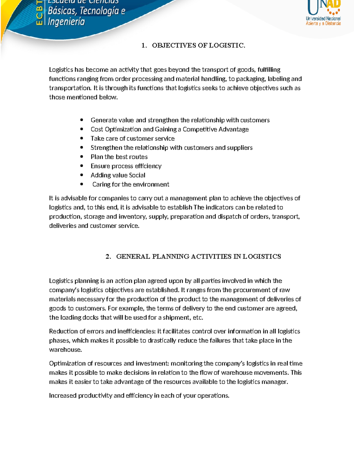 Objectives OF Logistic - 1. OBJECTIVES OF LOGISTIC. Logistics has ...