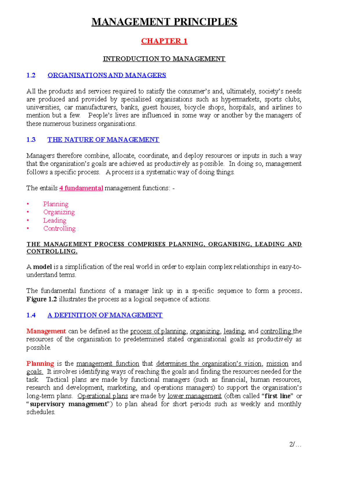 MNG2601 Management Principles Varsity College - Mng2601 - Unisa - Studocu