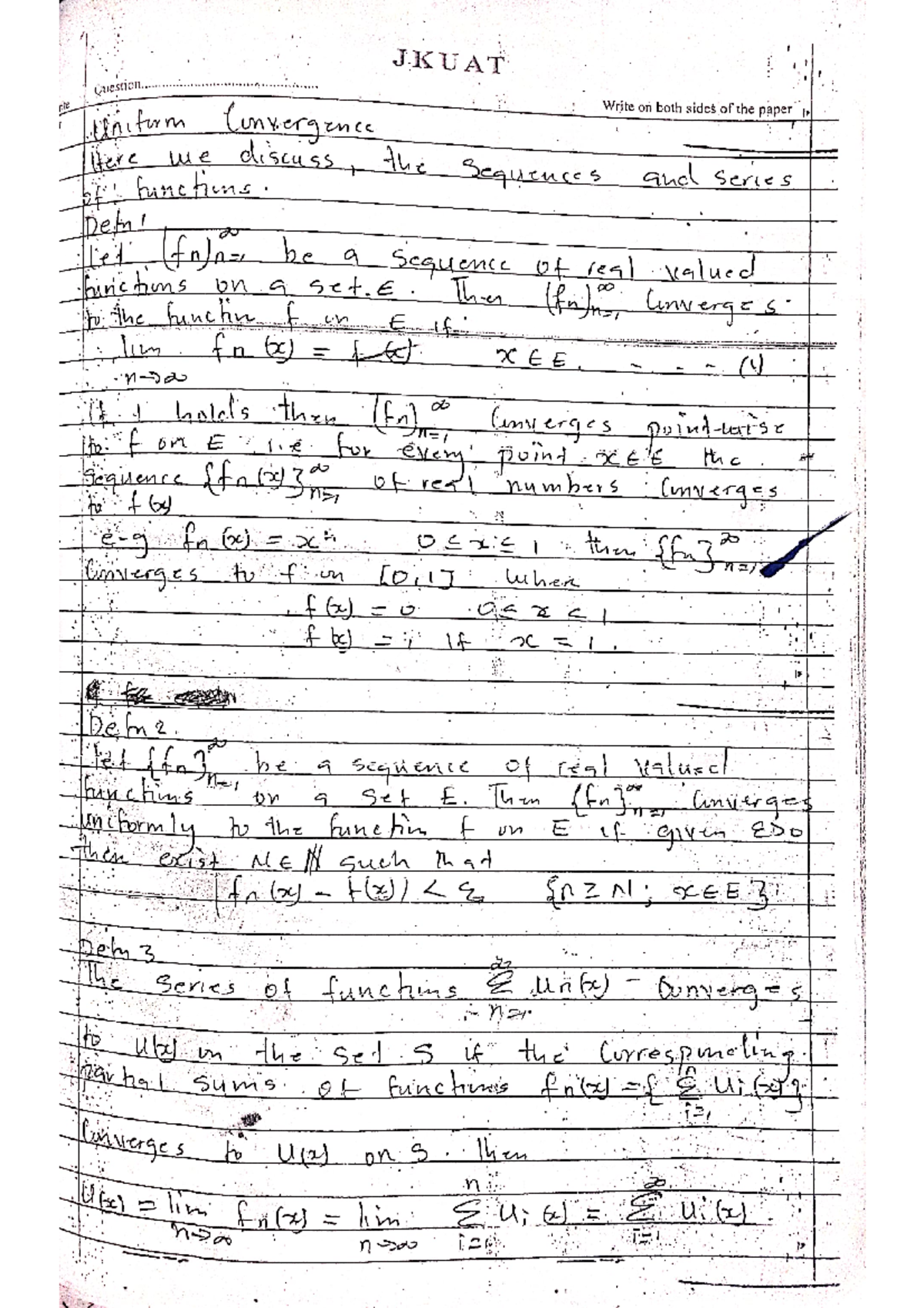 Real Analysis Studocu