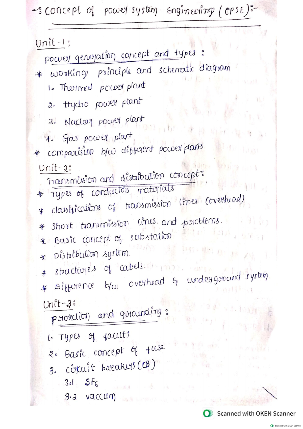 CPSC 41 CPSC 41 concept of power system Engineering power