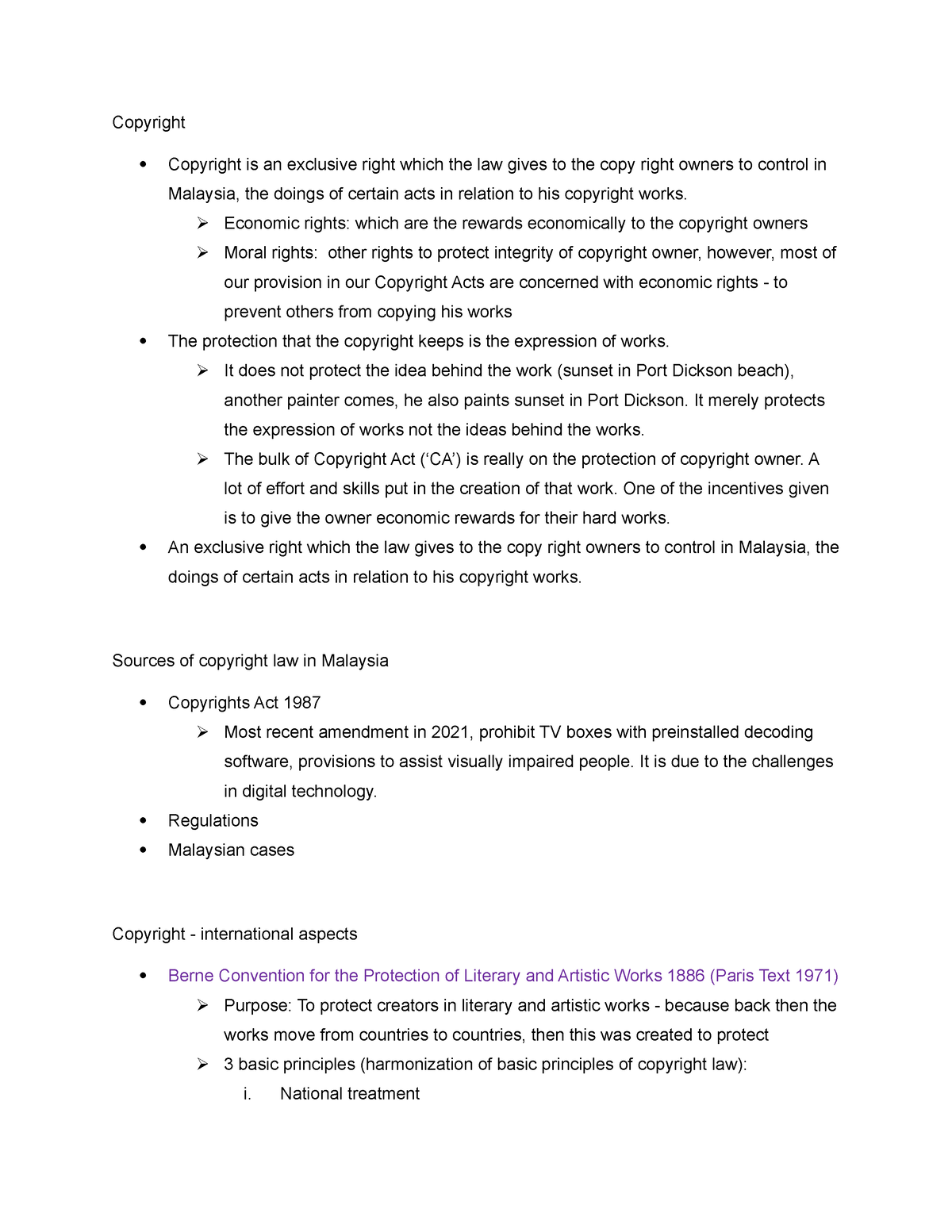 Copyright - IP Law - Copyright Copyright Is An Exclusive Right Which ...