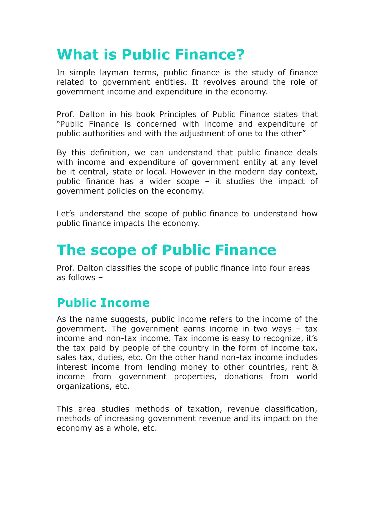 thesis in public finance