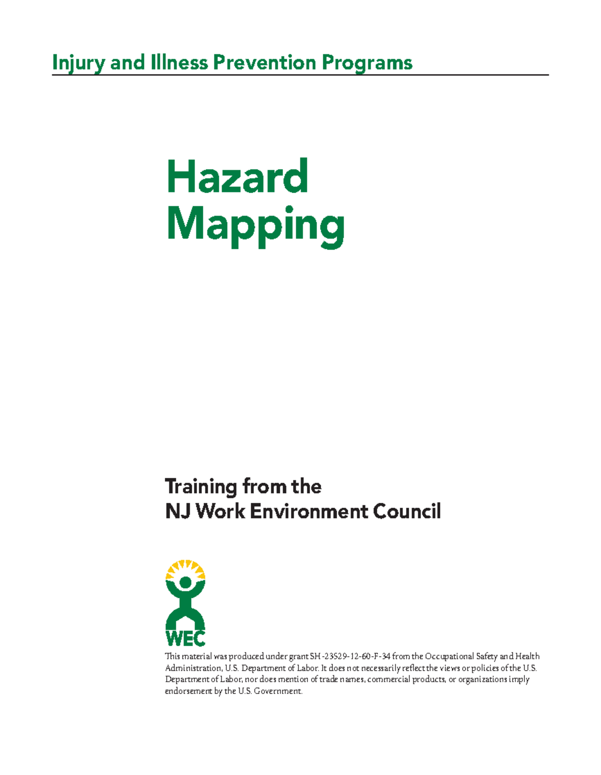 Hazard Mapping - TLE COURSE GUIDE - Injury and Illness Prevention ...