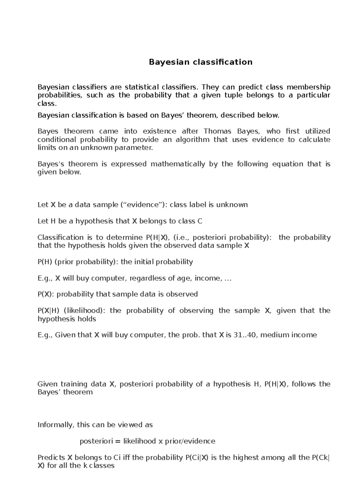 Bayesian Classification 3 - Bayesian Classification Bayesian ...