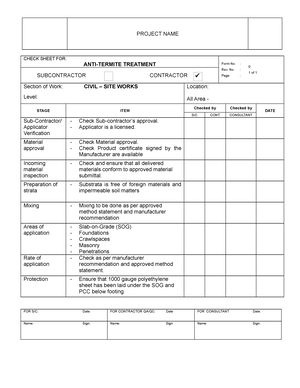 Risk Assessment For Anti Termite Treatment - RISK ASSESSMENT FOR ANTI ...