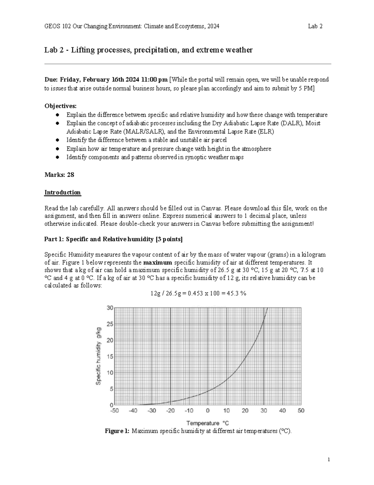 Lab2 lifting weather 2024 - Lab 2 - Lifting processes, precipitation ...