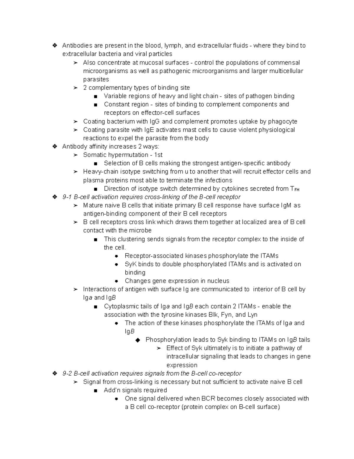 Ch. 9 Immunity Mediated by B cells and Antibodies - BIO 343 - JMU - Studocu