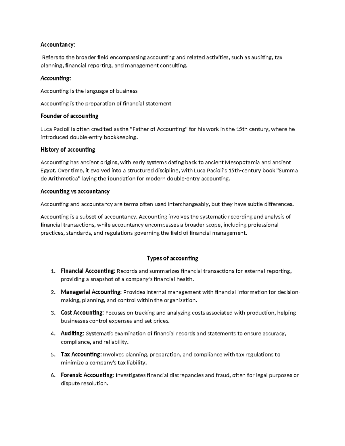 Accountancy - notes, assigment, lecture which are helpful for exam ...