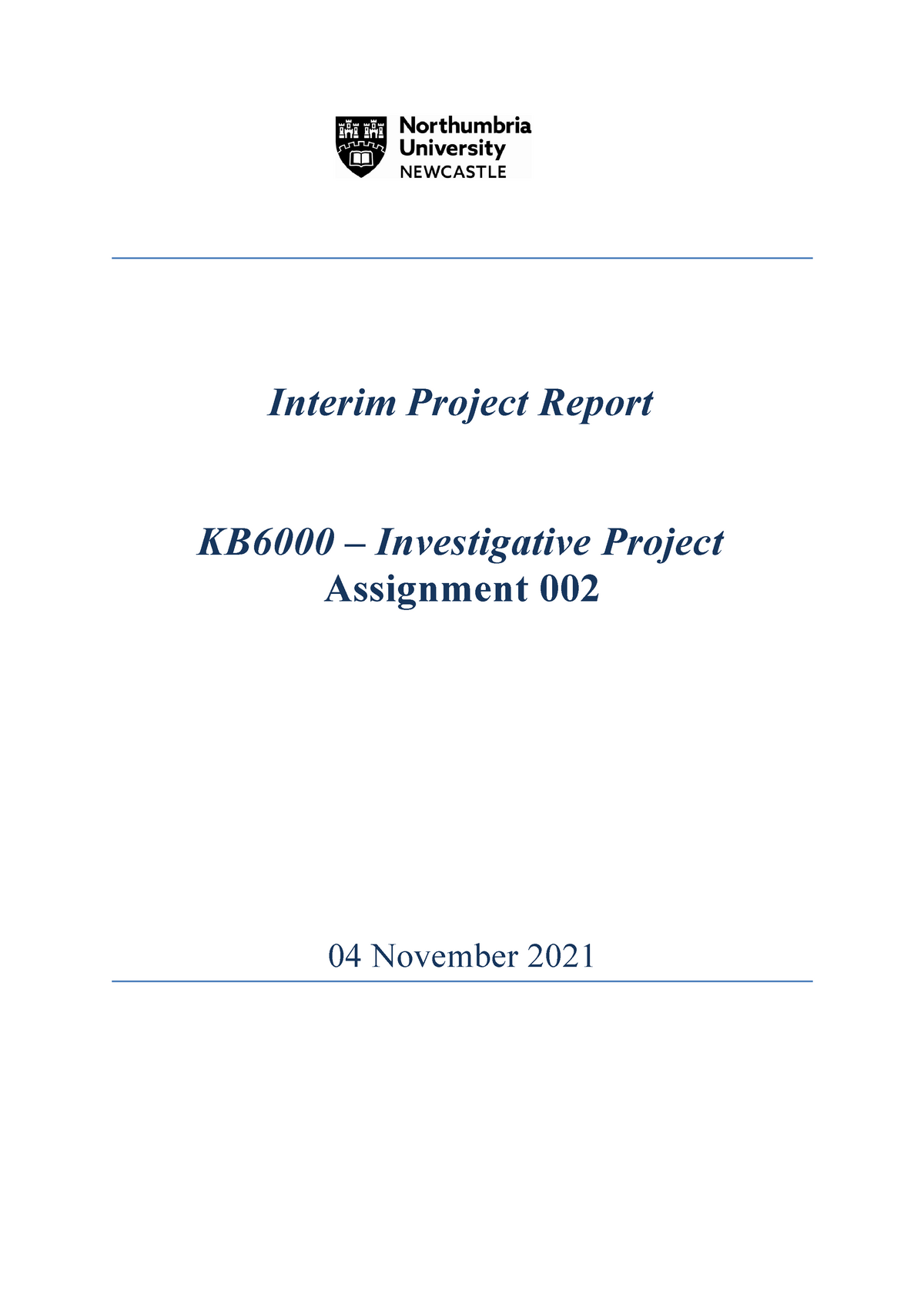 dissertation interim report template