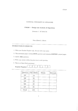 Pa2 solution - Solutions for CS3230 programming assignment 2 November ...
