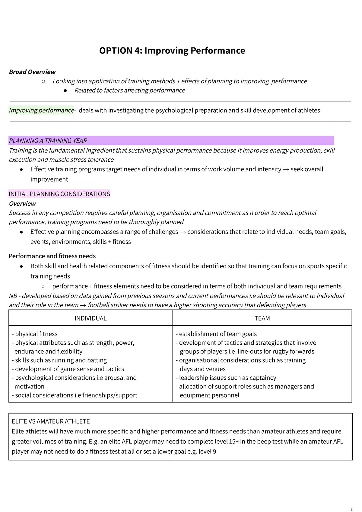 Option 4 Improving Performance - OPTION 4: Improving Performance Broad ...