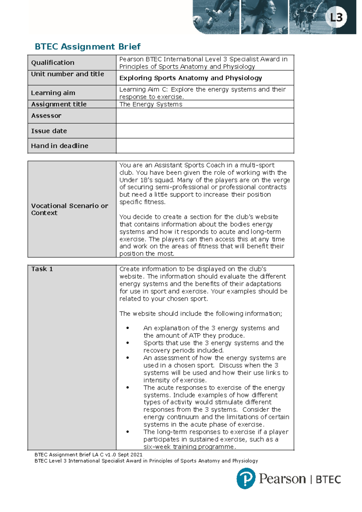 Sports-anatomy-physiology-aab-C - BTEC Assignment Brief Qualification ...