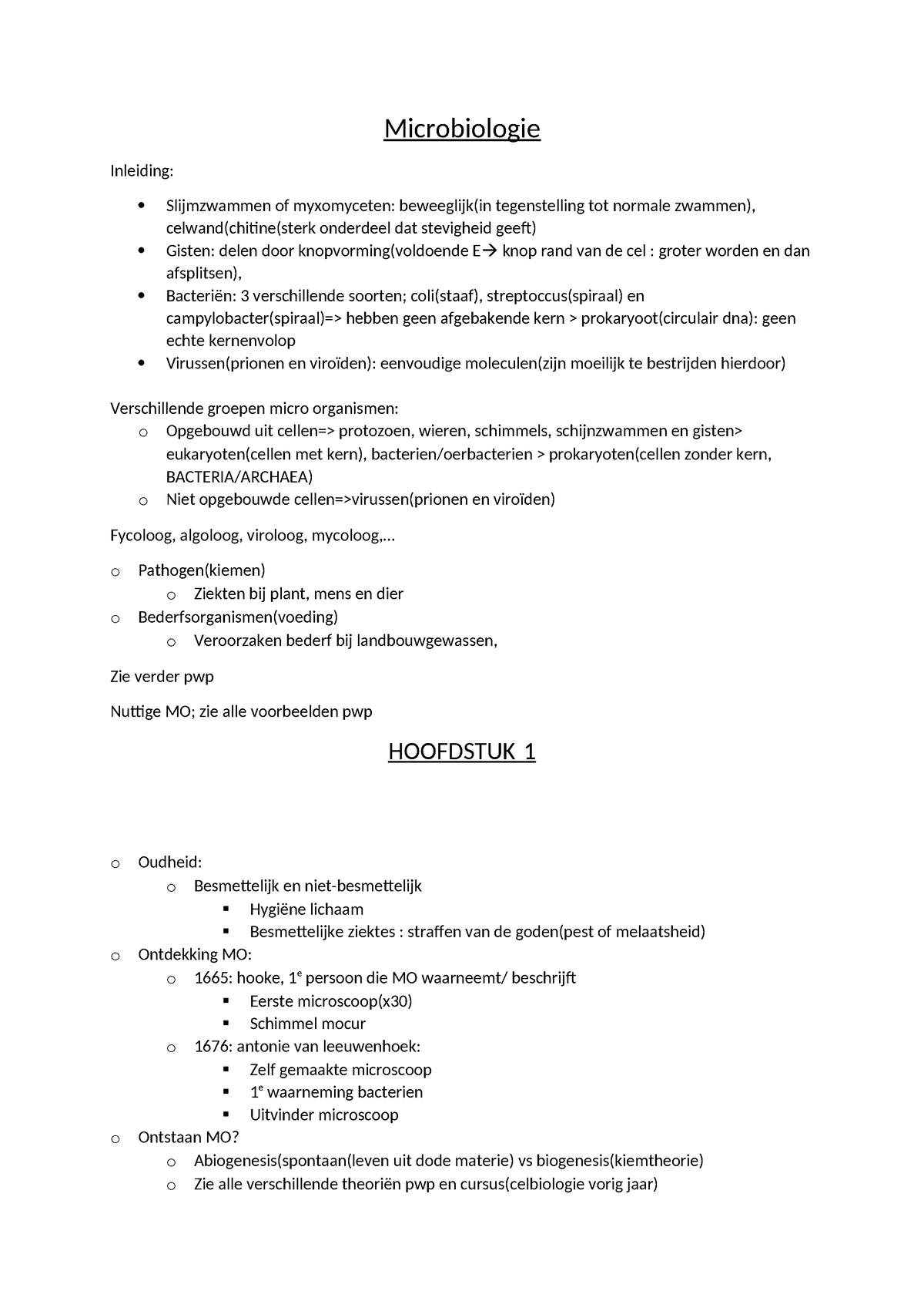 Les 1 Micro - Microbiologie Inleiding: Slijmzwammen Of Myxomyceten ...