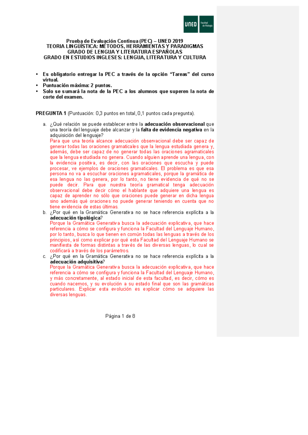 PEC curso 2018 2019 - Prueba de Evaluación Continua (PEC) – UNED 201 9 ...